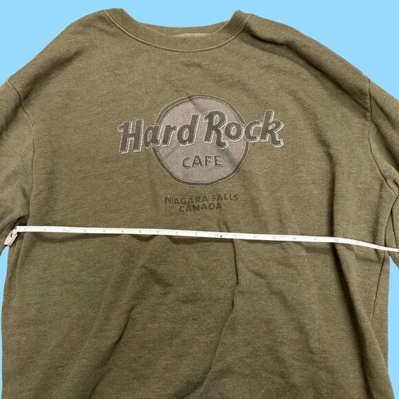 Vintage Hard Rock Cafe Niagara Falls Canada Sweatshirt |Size XL| Olive Crewneck - Picture 5 of 9